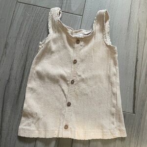 Girls Zara tank - button down with lace trim. 3T. Gently used